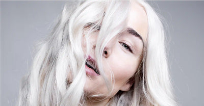 photo of a woman with bleached blonde hair
