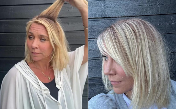 Før og etter: Farget ettervekst
