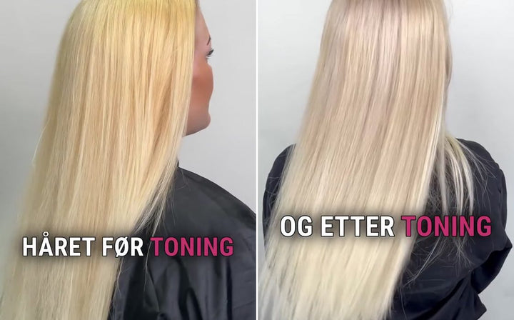 Før og etter: Fra gult til kaldt blondt