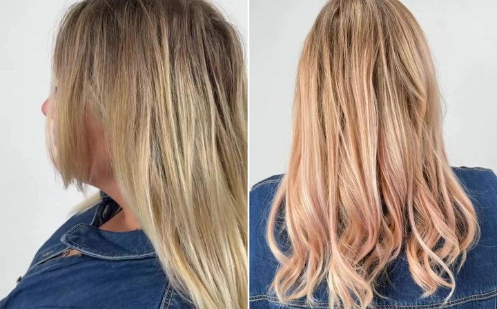 Før og etter: Fra lyst til Strawberry blond