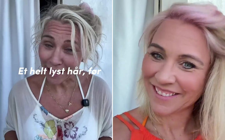 Før og etter: Fra lyst hår til Soft Pink