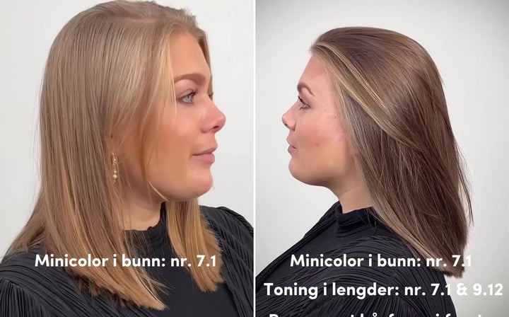 Før og etter: Brun med lyse detaljer