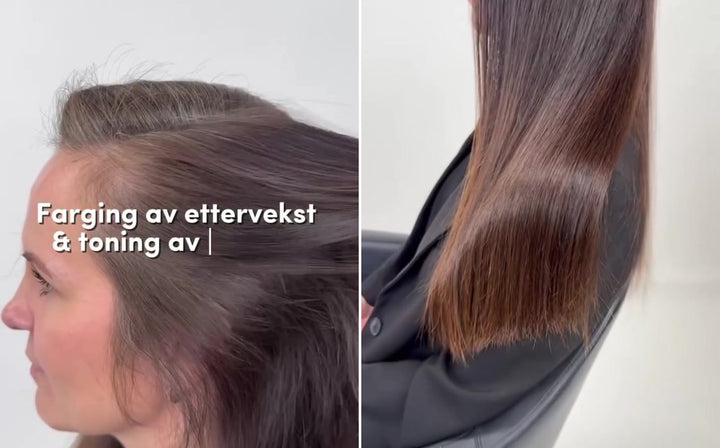Før og etter: Jevn og frisk farge