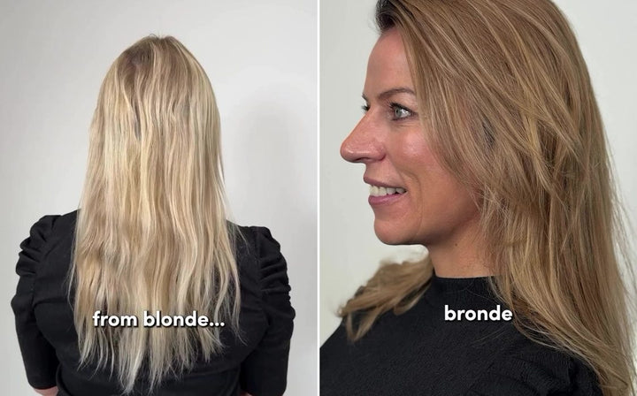 Før og etter: Naturlig bronde